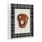 Stupell Industries Baseball Glove with Plaid Framed Giclee, design by Arlington Prints